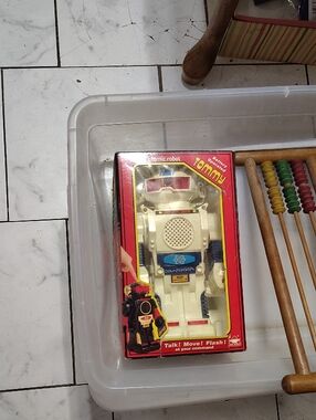 Atomic Robot Toy - Cream and Red Kids Toy